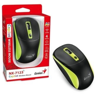 MOUSE USB WIRELESS NX-7123 NEGRO/VERDE GENIUS 31030043403